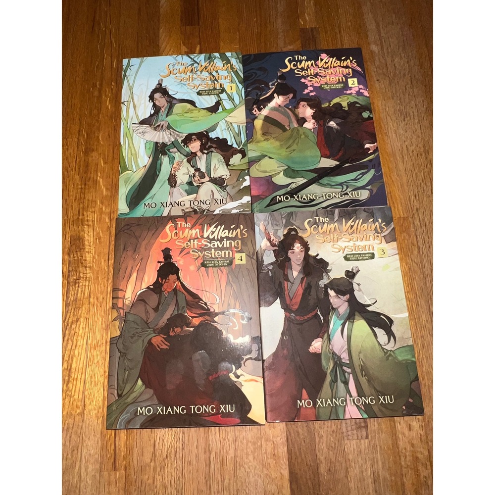 The Scum Villain's Self-Saving System Vol 1-4 MXTX Danmei Light Novel Set